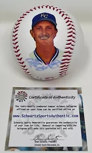 Balón de fotos firmado por Bret Saberhagen de los Reales de Kansas City MLB béisbol Schwartz certificado de autenticidad - Imagen 1 de 8