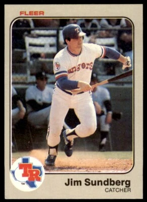 1983 FLEER JIM SUNDBERG . TEXAS RANGERS #580 - Image 1 of 2