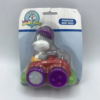 Coche de juguete vintage 1999 Gerber Baby Looney Tunes Roadster Baby Bugs Bunny Foto 1 de 4