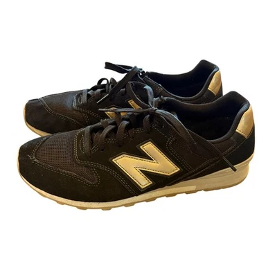 Zapatillas deportivas New Balance 996 para mujer negras doradas talla 9 Foto 1 de 4