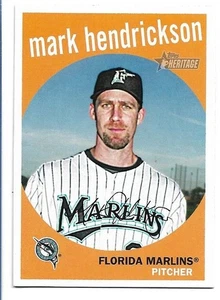 Mark Hendrickson 2008 Topps Heritage Short Print #705 - Florida Marlins SP - Picture 1 of 2