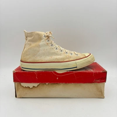 Vintage 80s Converse Chuck Taylor All Star High Sneakers Men's 8.5 With Box - Image 1 of 4