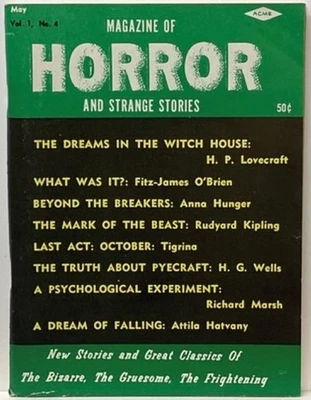 Magazine of Horror - Volume 1, #4, No. 4, May 1964 - H P Lovecraft , SCARCE, NF - Image 1 of 2