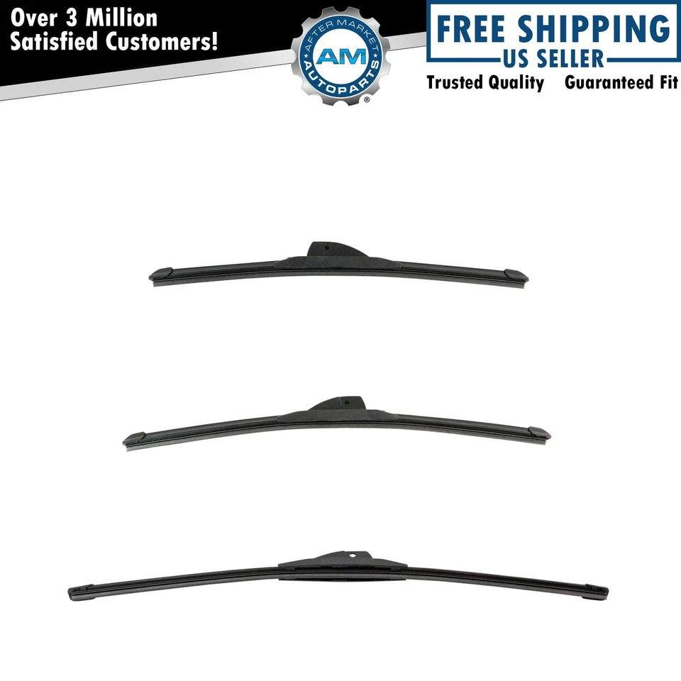 Juego de 3 escobillas limpiaparabrisas delanteras y traseras Trico Tech & Tech Foto 1 de 4