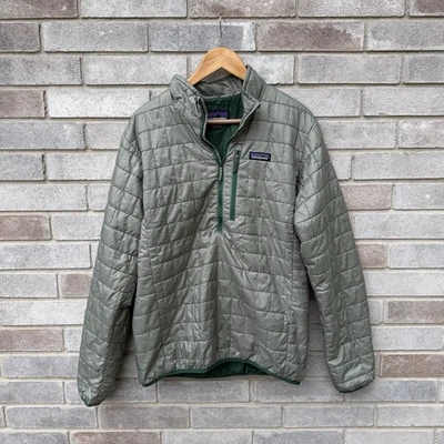 Pullover Patagonia Nano Puff Para Hombres M Verde Puffer Chaqueta Exterior 84021 *LEER* Foto 1 de 4