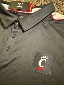 Camisa polo de golf 3XL Under Armour HeatGear Univ Cincinnati Bearcats Under Armour para hombre nueva con etiquetas - Imagen 1 de 23