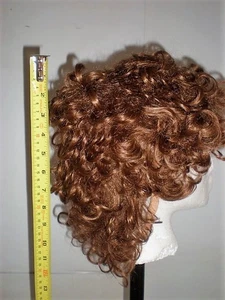 Wig Women Curly Short Chestnut 100% Modacrylic Fiber - Picture 1 of 2
