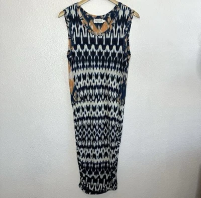 Vestido asteca feminino Velvet by Graham and Spencer grande sem mangas rayon tingimento para gravata - Imagem 1 de 4