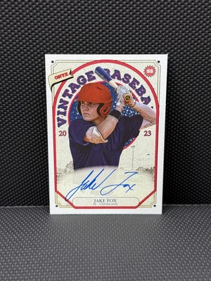 2023 Onyx Vintage Baseball Jake Fox Autograph #VA-JF Guardians - Image 1 of 2