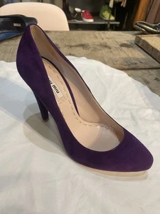Miu Miu Women's Purple Suede 36.5 - Picture 1 of 3