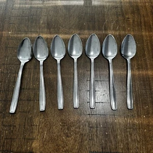 7 Stck. Vintage Wesco Besteck Löffel 6 Zoll Edelstahl Hergestellt in Japan Sehr gutem Zustand - Bild 1 von 5