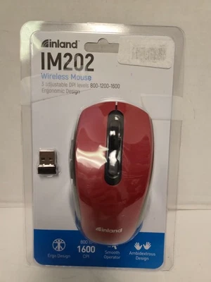 Inland IM202 Wireless Mouse - X720 Red - Image 1 of 2