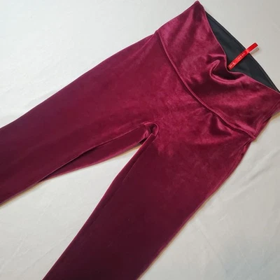Spanx Women's Size L Velvet Leggings Burgundy 2070 - Image 1 of 4