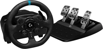 Logitech G923 Trueforce Gaming Racing Steering Wheel + Pedals for PlayStation 5 PS5 PS4 PC - Image 1 of 4