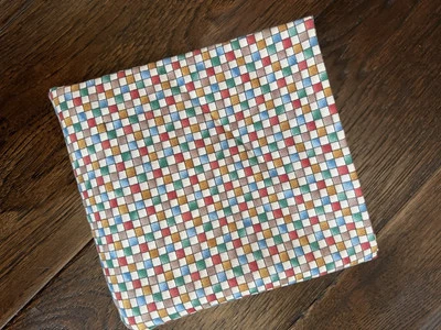 SSI - KP Kids Fabric Kari Pearson Red Check 35”x42”, Tan Check 35”x42” - Vintage - Image 1 of 3