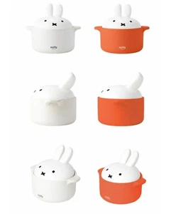 Miffy X Bo Cuisine Ceramic Steamer Potbelly Stew Pot 420ml Orange/White - Picture 1 of 10