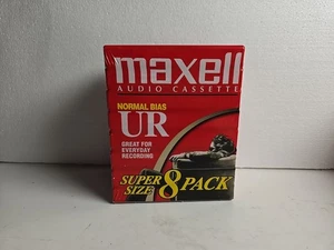 8er Pack Maxell Audio Cassette Tapes UR 60 Min. Normal Bias, Blanko Versiegelt NOS Neu - Bild 1 von 4