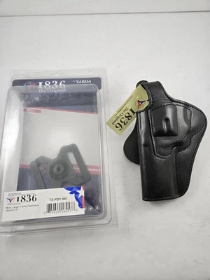 New Tagua 1836 Leather Holster Large Frame Revolver 4" Left Hand OWB Paddle - Image 1 of 4