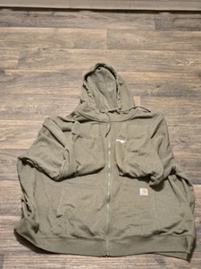 Carhartt HERREN 4XL ZIP UP FORCE HOODIE RELAXED FIT Grün TASCHE - Bild 1 von 8