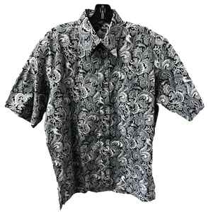 Andy Mohan Hawaiihemd schwarz Paisley Hemd mit Knopfleiste neu mit Etikett - Bild 1 von 3