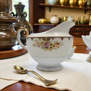 Royal Embassy China Lincoln Milchkännchen Japan Floral Goldrand 50er Vintage Elegant - Bild 1 von 9