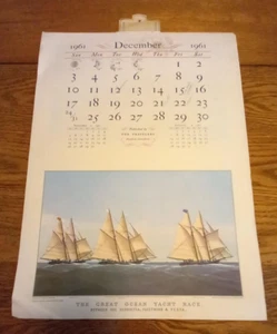 1961 The Travelers Insurance Co. Calendar Currier & Ives Pictures 22 x 16" - Picture 1 of 10