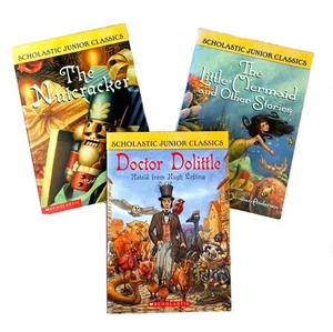 3 x Scholastic Junior Classics - Nutcracker, Little Mermaid, Doctor Dolittle VGC - Picture 1 of 8