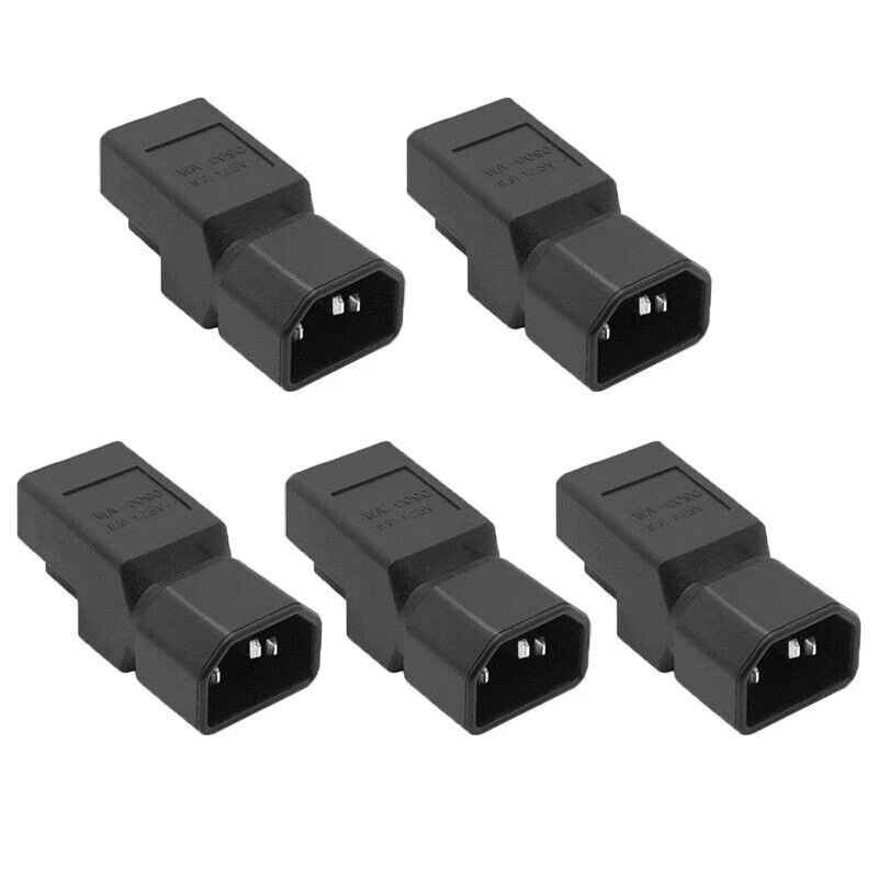 1-5Pack IEC 320 C14 Male to Nema 5-15R Female Power Adapters - Image 1 of 4