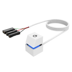 Blaue LED-Leuchten, PC-Desktop-Computer, Ein-/Aus-Schalter, Verlängerungskabel ( - Afbeelding 1 van 8