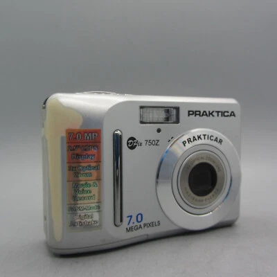 Praktica DPix 750Z 7.0MP Compact Digital Camera Silver Tested - Image 1 of 4