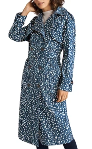 CHAQUETA GABARDINA NUEVA ANN TAYLOR AZUL MARFIL MANCHADA MODERNA TALLA XXL - Imagen 1 de 11