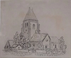 1879 ORIGINAL ARTWORK DRAWING SKETCH by H. BUDD - Picture 1 of 3