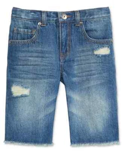 EPIC THREADS Toddler Boys Frayed Hem Denim Shorts Blue Size 4T - Picture 1 of 2