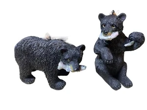 Red Shed Black Bear Ornaments   Set of 2 - Picture 1 of 11