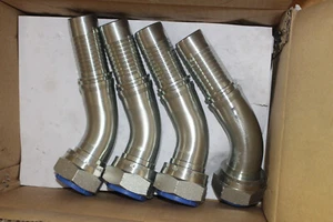 9 Raupenflüssigkeitssysteme - 1-1/2" Schlauch JIC 37° Buchse Mutter Hydraulikverschraubung - Bild 1 von 4