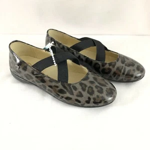 Naturino Toddler Girls Ballet Flats Slip On Leopard Print Brown Gray 28 US 11 - Picture 1 of 6