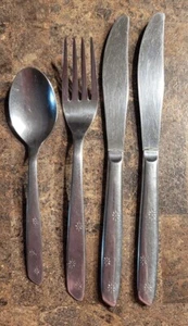 4 PC Vintage Superior Stainless NIGHT SKY Flatware Starburst Atomic MCM - Picture 1 of 3
