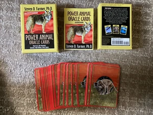Power Animal Oracle Cards Steven D. Farmer PhD 44 Card Deck, Guidebook - Picture 1 of 1
