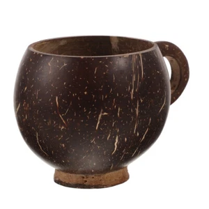 Coconut Shell Mug Milk Mug Rustic Drinking Cup with Handle Tea Drinkware - Picture 1 of 12
