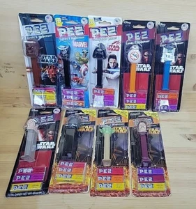 9pc. LOT OF Star Wars Pez Dispencer .87 Oz. PEZ Candy New In BOX - Picture 1 of 11