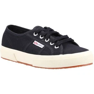 Zapatillas deportivas Superga 2750 Cotu clásicas 100 % algodón negras para mujer nuevas - Imagen 1 de 4
