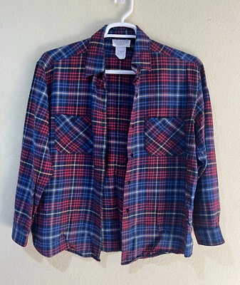 VTG Pendleton Knockabouts Wool Blend USA Plaid Button Up Shirt Women Sz 14 F2 - Image 1 of 4