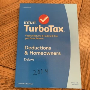 Turbo Tax Deluxe 2014 Federal & State Returns - Picture 1 of 4