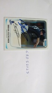 2011 Bowman Chrome Brian Fletcher signed baseball card