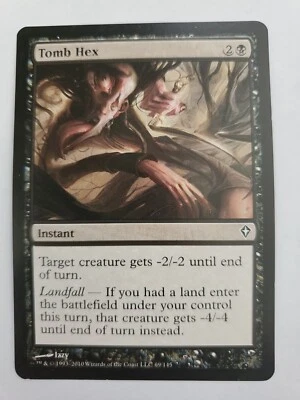 MTG Magic The Gathering Card Tomb Hex Instant Black Worldwake 2010  - Image 1 of 2