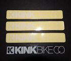 4 SMALL AUTHENTIC WHITE KINK BMX BIKES FRAME LOGO STICKERS #7 / DECALS