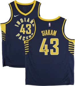 Von Pascal Siakam Indiana Pacers signiertes Nike Navy Icon Swingman Trikot - Bild 1 von 5