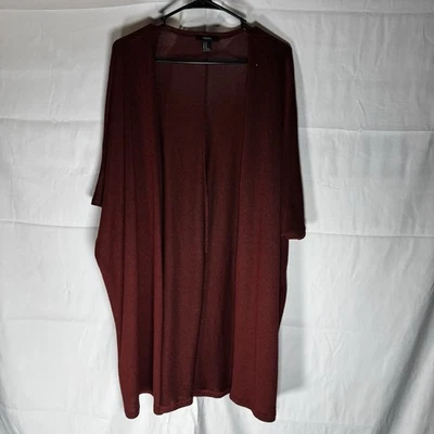 Plumero tejido manga corta rojo ladrillo Forever 21 talla mediana Foto 1 de 3