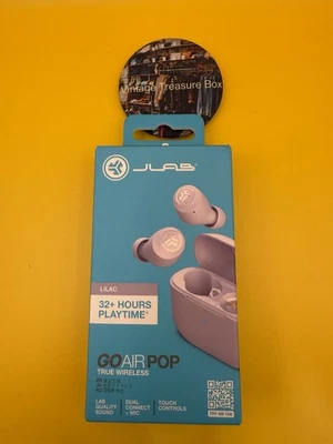 JLab Go Air Pop True Wireless Bluetooth Earbuds Lilac Touch Control 32H New - Image 1 of 4