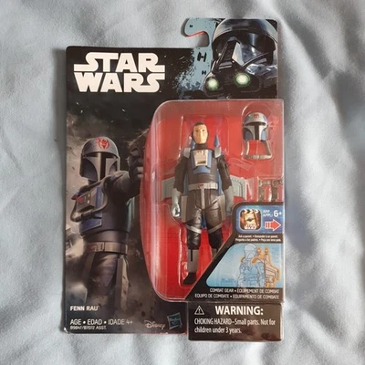 Star Wars Action Figure 3.75” Rogue One Mandalorian Pilot Fenn Rau New Sealed - Image 1 of 4